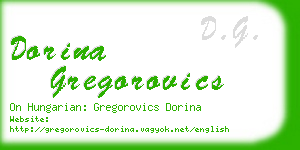 dorina gregorovics business card